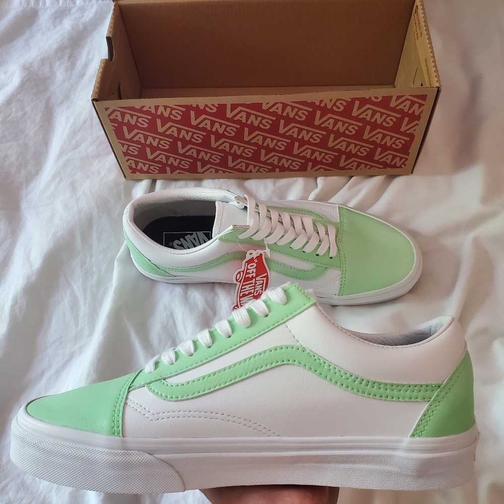 Vans Green/White Custom Shoes - Picture 6 of 6